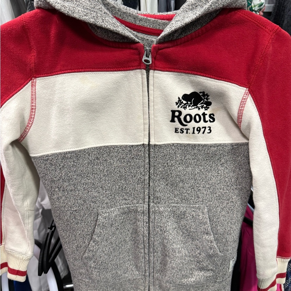 Roots Kids Heather Gray Jogger Sweat Suit size 10